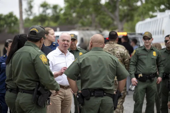 Image: DHS Secretary Alejandro Mayorkas Visits Camp Monument  (119)