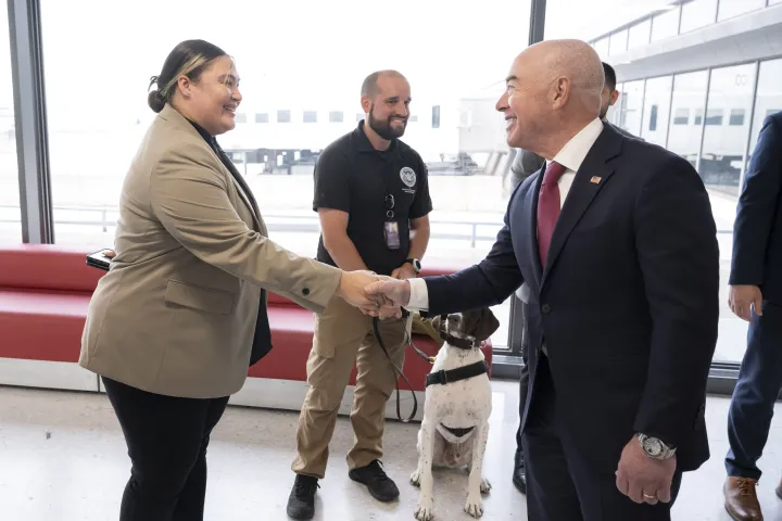 Image: DHS Secretary Alejandro Mayorkas Visits Washington Dulles International Airport (025)