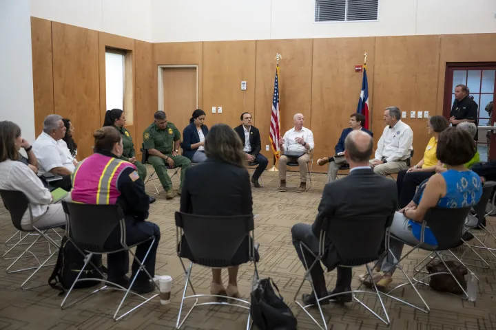 Image: DHS Secretary Alejandro Mayorkas Visits La Plaza at Brownsville Terminal  (090)