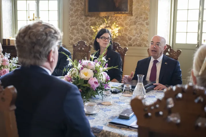 Image: DHS Secretary Alejandro Mayorkas Participates in a Bilateral Meeting with the Swedish Minister of Justice (022)