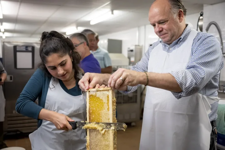 Image: DHS Employees Extract Honey From Bees on Campus (054)