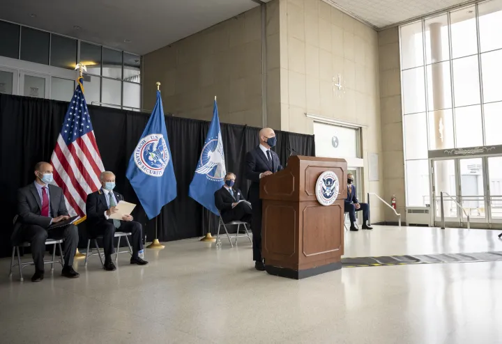 Image: DHS Secretary Alejandro Mayorkas Participates in a Press Conference at Ronald Reagan Washington National Airport (11)