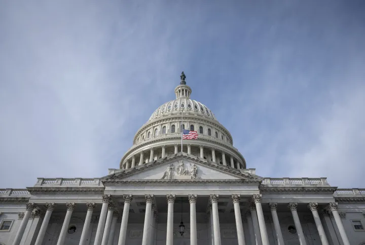 Image: Upward Angle Photo of the U.S. Capitol