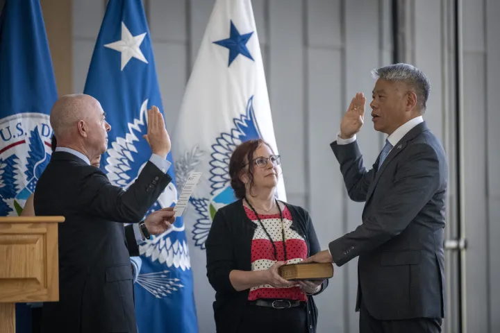 Image: DHS Secretary Alejandro Mayorkas Conducts Swearing-In Ceremony for John Tien (17)