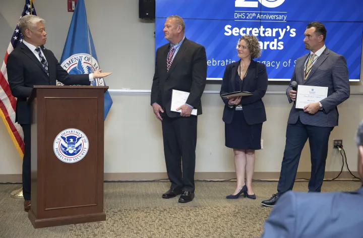 Image: DHS Deputy Secretary John Tien Presents the Secretary’s Award to DHS Employees in ATL  (027)