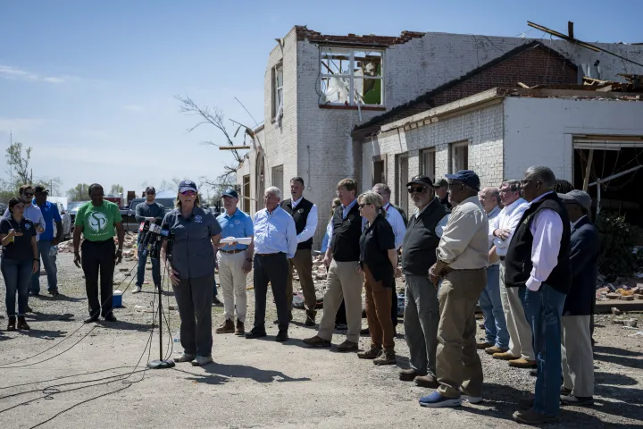 Image: DHS Secretary Alejandro Mayorkas Visits Rolling Fork, Mississippi  (070)
