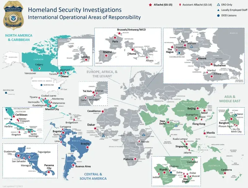 Contact an International Office | Homeland Security