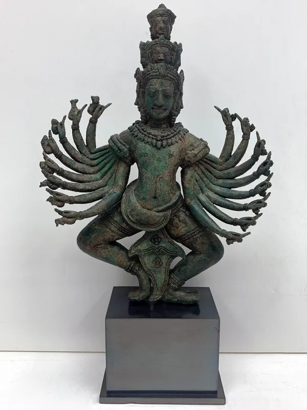 A bronze Dancing Shiva, which measures one foot high.