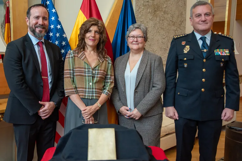 HSI Executive Associate Director Katrina W. Berger and Ambassador of Spain to the United States Ángeles Moreno Bau announced the repatriation of a part of the Spanish Bibliographic Heritage to the Kingdom of Spain.