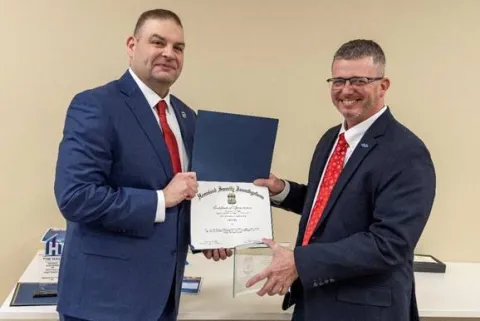 Fifty-eight investigators from 12 state and local police departments and 15 retailers were recognized by HSI at the event held at in Marlborough.