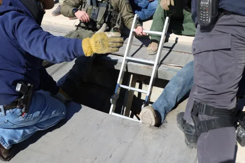 The tunnel extends under the United States-Mexico border into the Boone Street storm drain in the El Paso area.