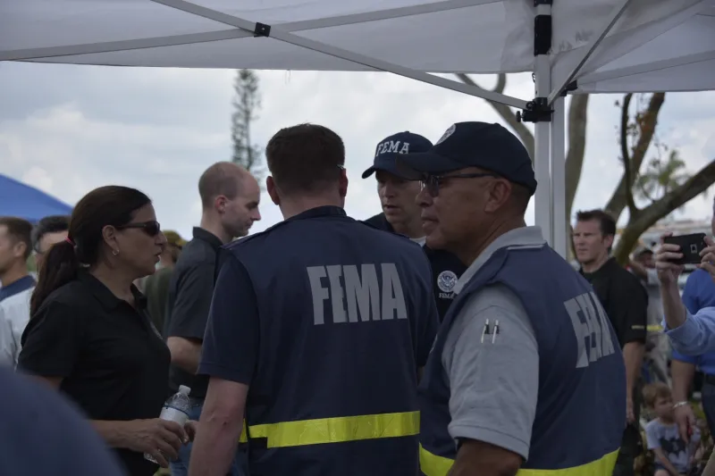 Acting Secretary Elaine Duke joins FEMA Administrator Brock Long to survey damage following Hurricane Irma