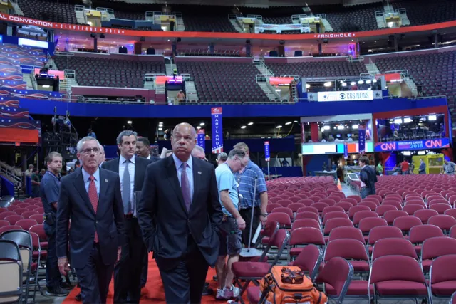 Secretary Johnson Inspects Security Preparations at Quicken Loans Arena