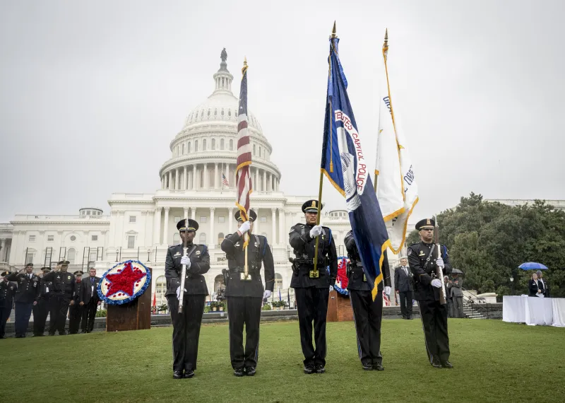 Homeland Security Secretary Alejandro Mayorkas, alongside leaders from across the Federal Government, including President Joe Biden, attends the Annual National Police Officers' Memorial Service at the U.S. Capitol.
