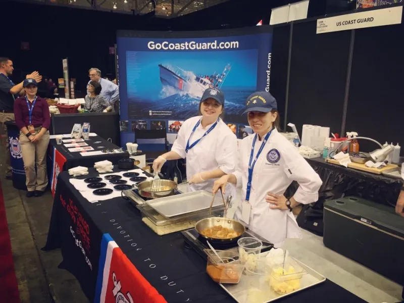 Members of US Coast Guard participate in Fabulous Food Show