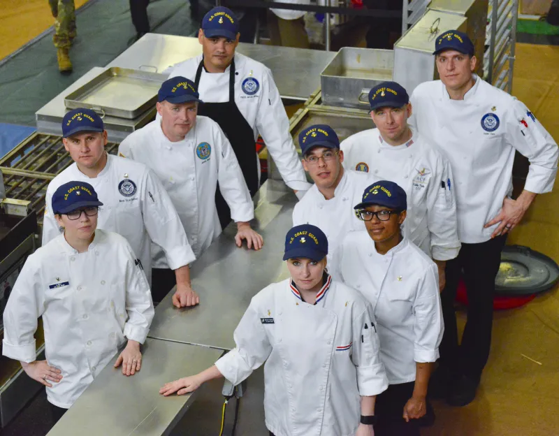 Coast Guard Members at Culinary Competition