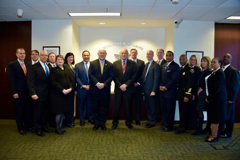 Secretary Kelly with U.S. Secret Service component leadership and Director Clancy's staff