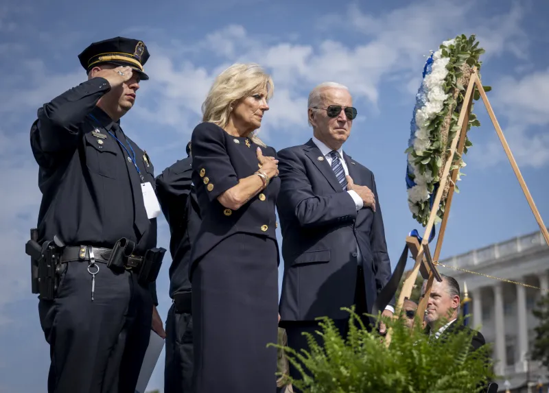Homeland Security Secretary Alejandro Mayorkas, alongside leaders from across the Federal Government, including President Joe Biden, attends the Annual National Police Officers' Memorial Service at the U.S. Capitol.