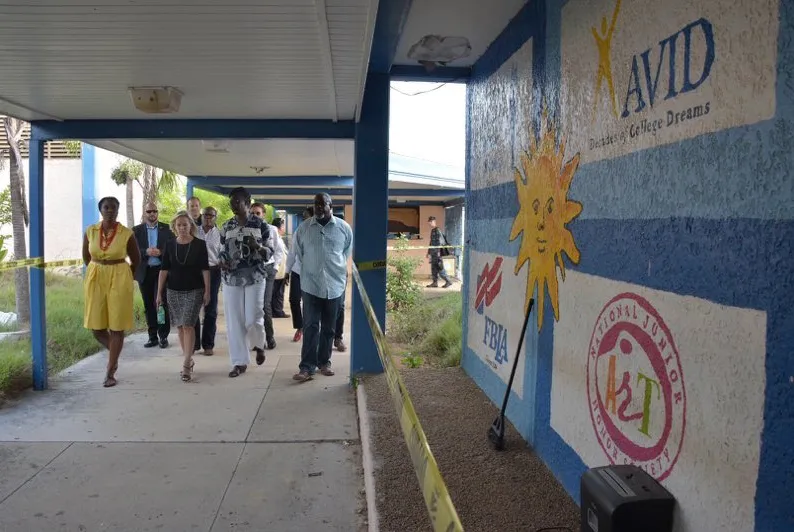Secretary Nielsen joined local officials for a tour of the Arthur A. Richards Junior High School in the U.S. Virgin Islands