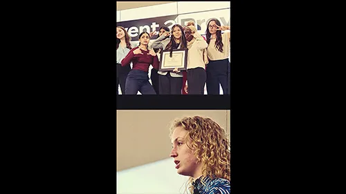 Group of women at conference.