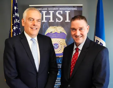 Photo of BIS Assistant Secretary for Export Enforcement Matthew S. Axelrod and HSI Deputy Executive Associate Director Patrick McElwain