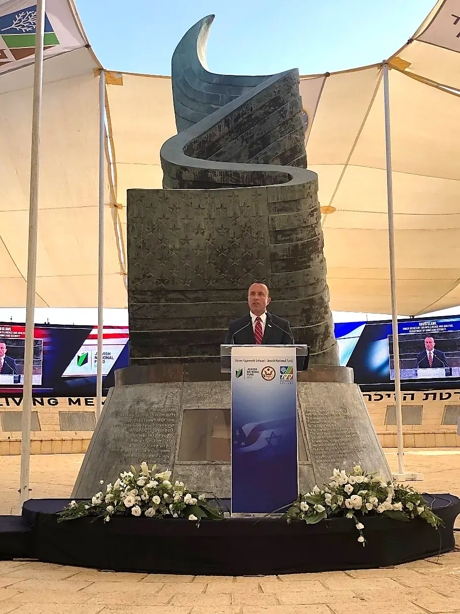 Department of Homeland Security Under Secretary for Intelligence and Analysis (I&A) and Chief Intelligence Officer David J. Glawe traveled to Jerusalem for the U.S. Embassy 9/11 ceremony on September 11, 2019 where he provided closing remarks. 