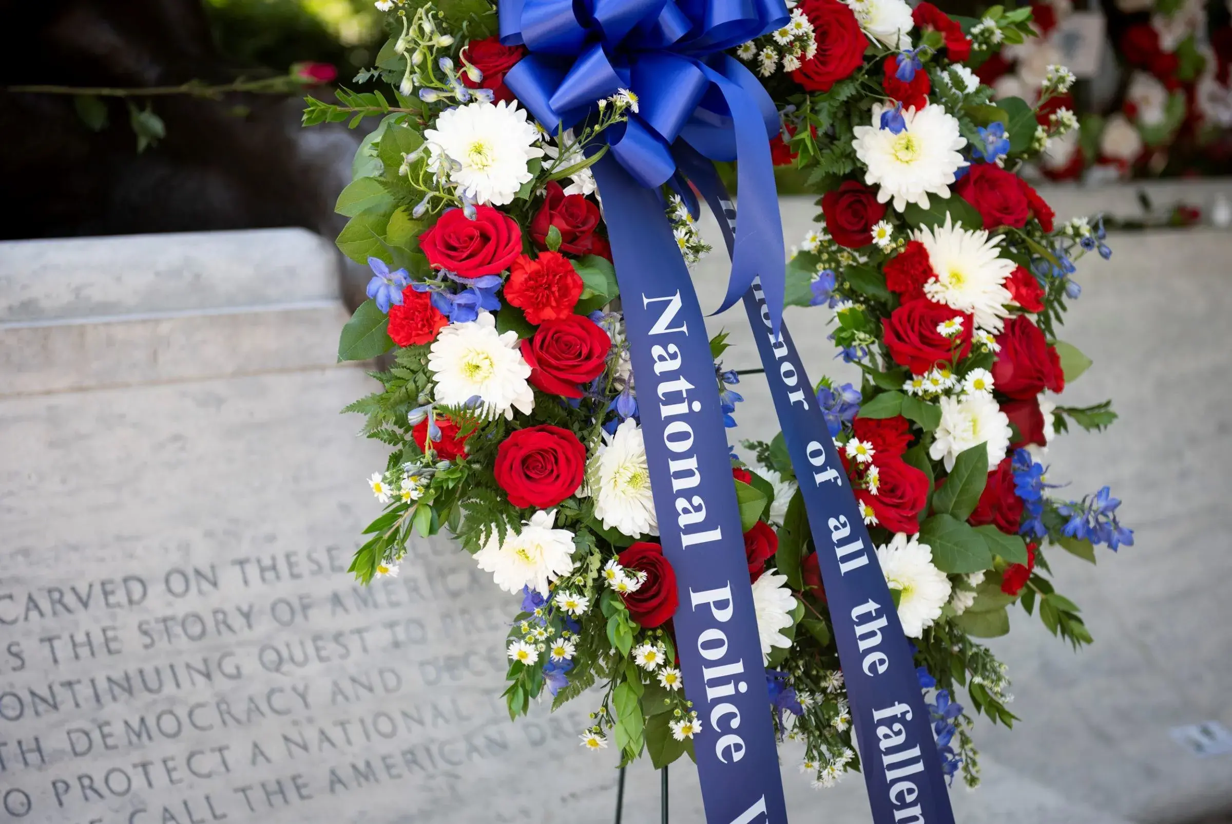 wreath at the National Law Enforcement Officers Memorial