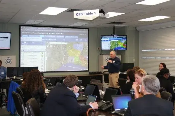 The MARP Tool being used during the New Orleans Flood Resilience Experiment in January 2017.