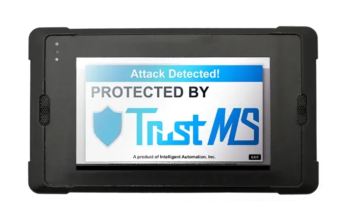TrustMS is deployed on SECO InHand’s Hydra-Q6 Rugged Tablet. Attack Detected! Protected by Trust MS. A product of Intelligent Automated Inc. Exit.