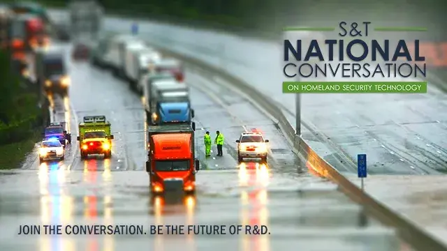 picture of traffic driving through flooded interstate. Text reads: Join the conversation. Be the future of R&D.