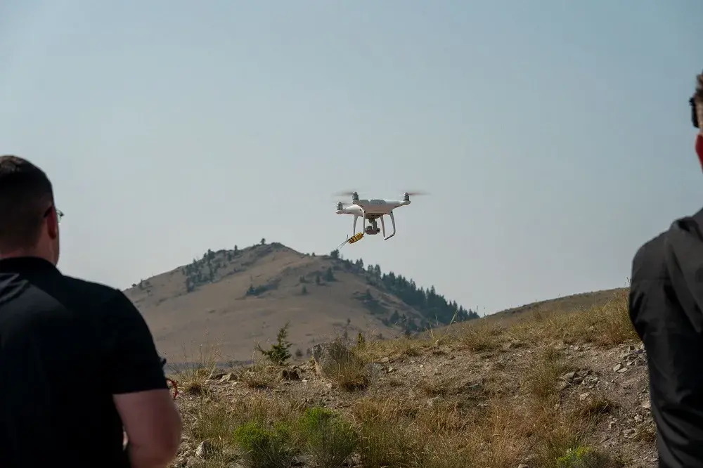 Pilot flies a small Unmanned Aircraft System 