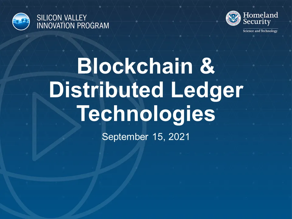 Blockchain & Distributed Ledger Technologies September 15, 2021