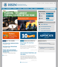 A screenshot of the HSIN Central homepage.