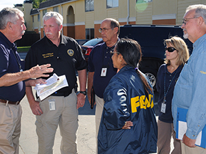 A photo of FEMA officials